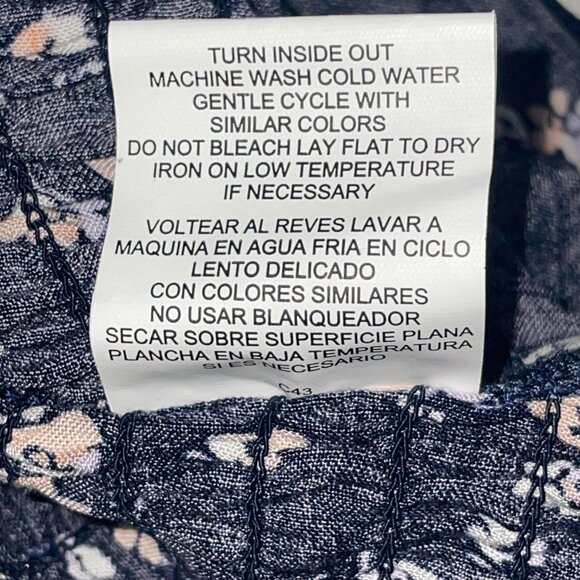 Lily Rose Navy Blue Floral Smocked Dress Size M NWT - Picture 7 of 9